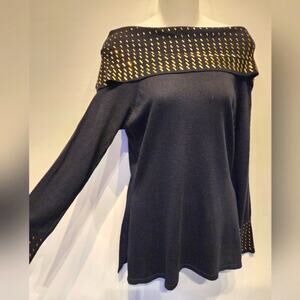 Questions Black Off the Shoulder Sweater Petites Small